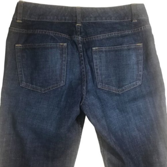 The Limited Womens Bootcut Dark Blue Jeans Mid Rise Dark Wash Slub Size 12L Y2K - Picture 4 of 8